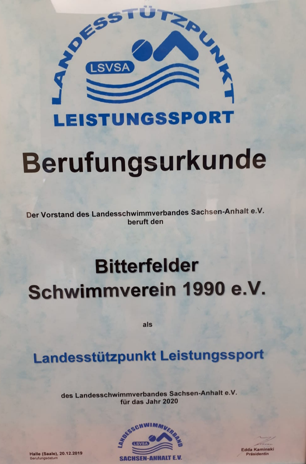 Berufungsurkunde 2020